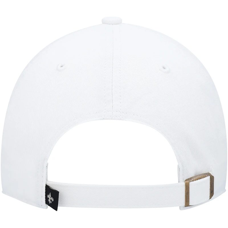 Casquette réglable Clean Up New Orleans Saints Logo '47 blanche pour homme