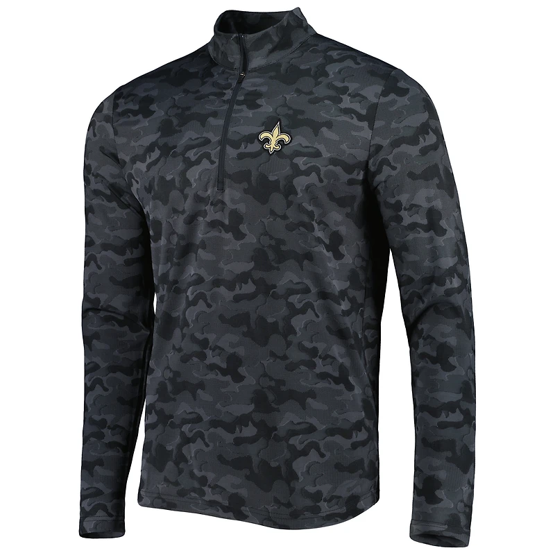 Sweat-shirt noir à fermeture éclair quart de tour pour homme la Brigade des Saints Nouvelle-Orléans