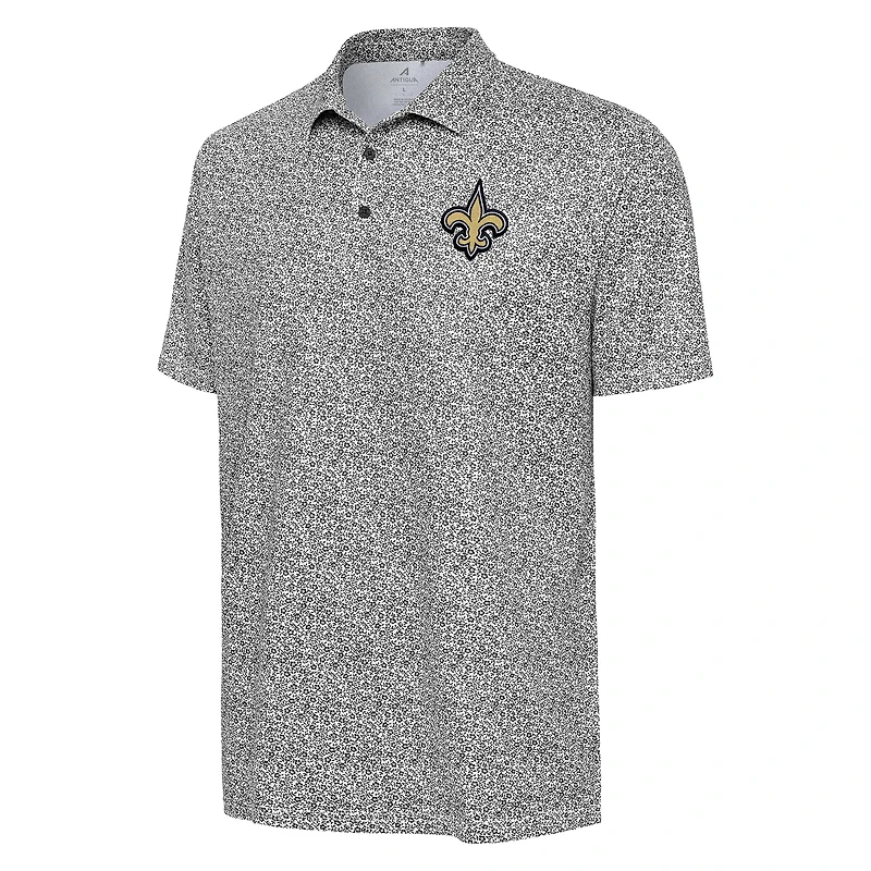 Polo noir à imprimé fleuri des Saints de la Nouvelle-Orléans pour homme