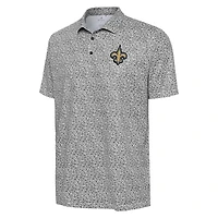 Polo noir à imprimé fleuri des Saints de la Nouvelle-Orléans pour homme