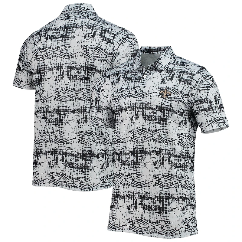 Polo noir vif Antigua New Orleans Saints pour homme