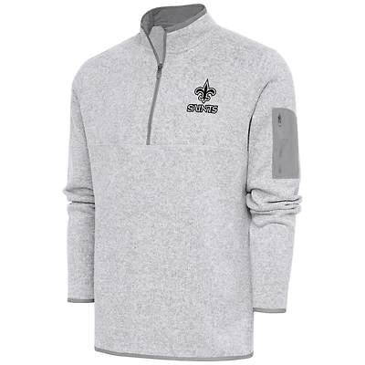 Veste à enfiler Fortune gris chiné pour homme avec logo métallisé des Saints de la Nouvelle-Orléans