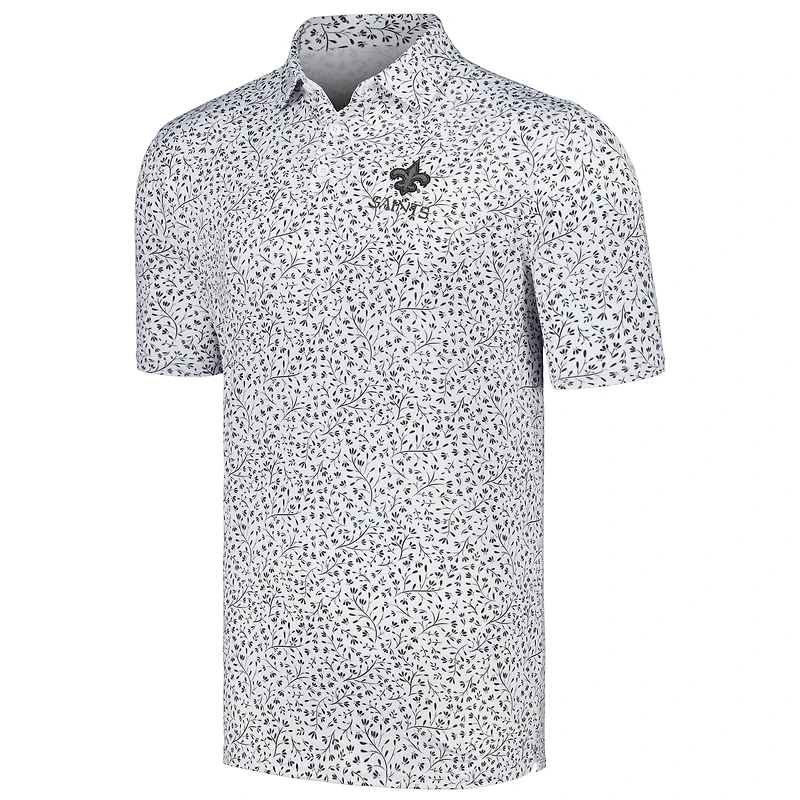 Polo Motion blanc Antigua pour homme des Saints de la Nouvelle-Orléans