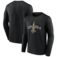 Men's  Black New Orleans Saints Advance To Victory Long Sleeve T-Shirt