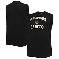 Débardeur noir New Orleans Saints Big & Tall Muscle pour hommes