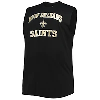 Débardeur noir New Orleans Saints Big & Tall Muscle pour hommes