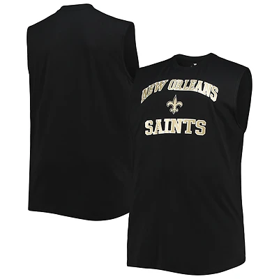 Débardeur noir New Orleans Saints Big & Tall Muscle pour hommes
