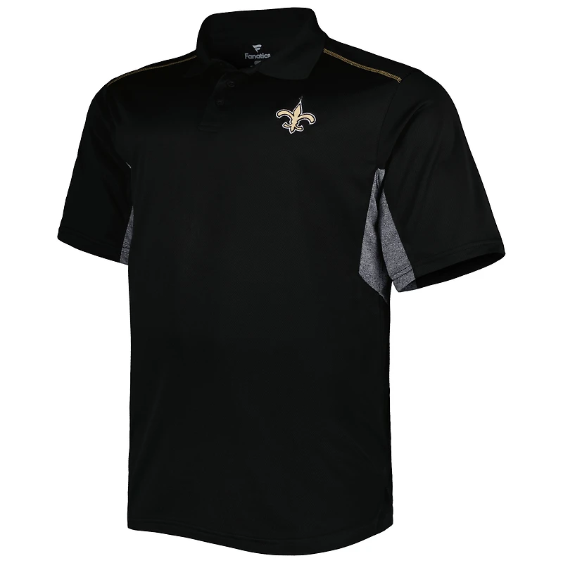 Men's Black New Orleans Saints Big & Tall Team Color Polo