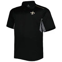 Men's Black New Orleans Saints Big & Tall Team Color Polo