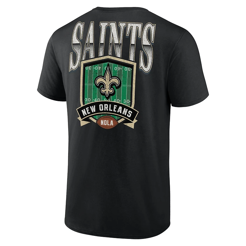 Men's Black New Orleans Saints Full Range T-Shirt