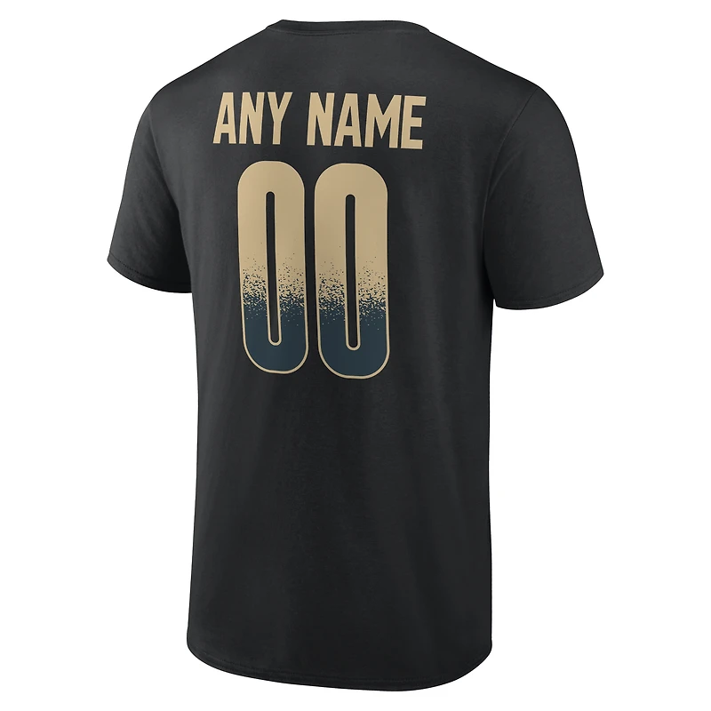 Men's Black New Orleans Saints Home Field Pop Personalized Name & Number T-Shirt
