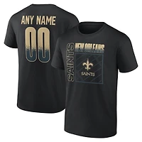 T-shirt noir pour homme New Orleans Saints Home Field Pop personnalisé avec nom et numéro
