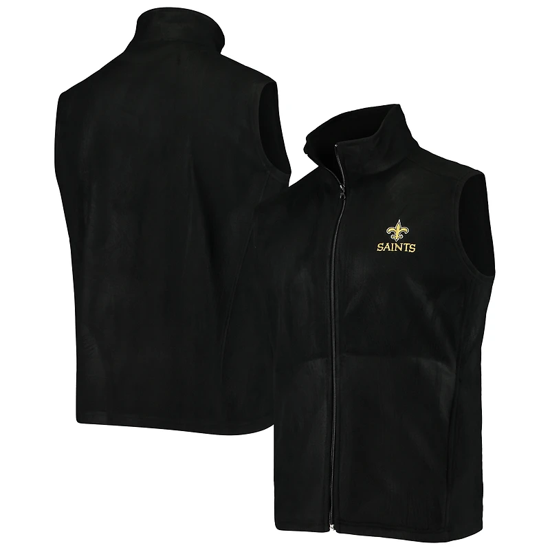 Gilet polaire zippé noir pour homme New Orleans Saints Houston