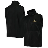 Gilet polaire zippé noir pour homme New Orleans Saints Houston