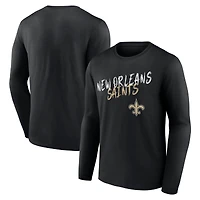 Men's Black New Orleans Saints Hustle Long Sleeve T-Shirt
