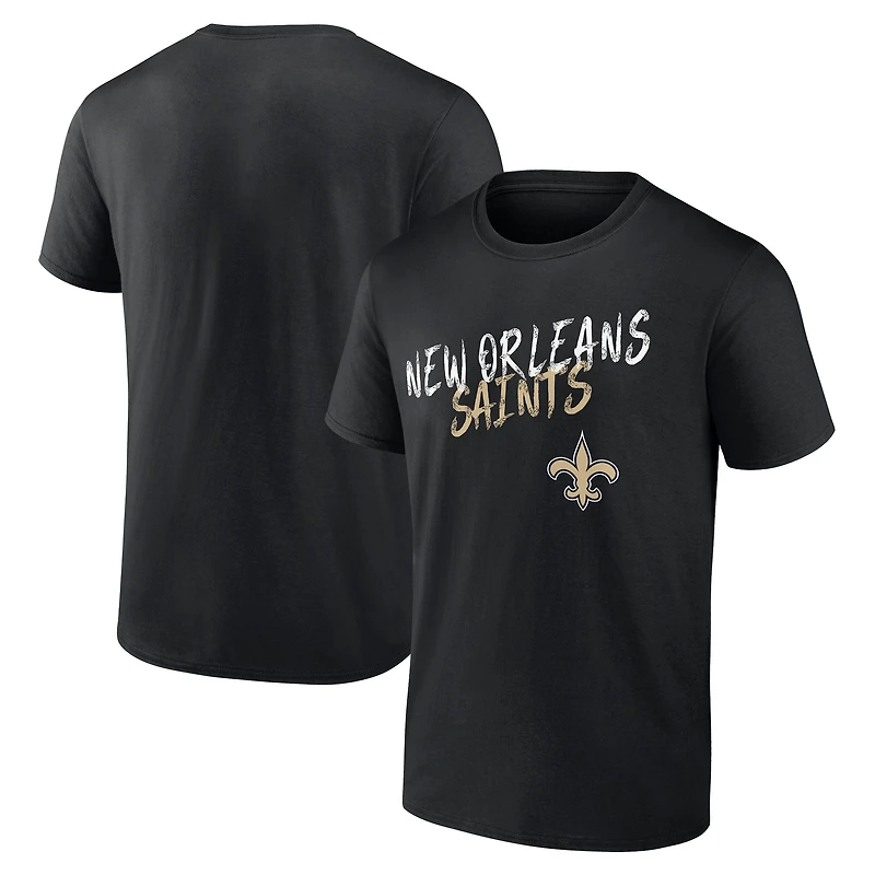 T-shirt noir pour homme New Orleans Saints Hustle