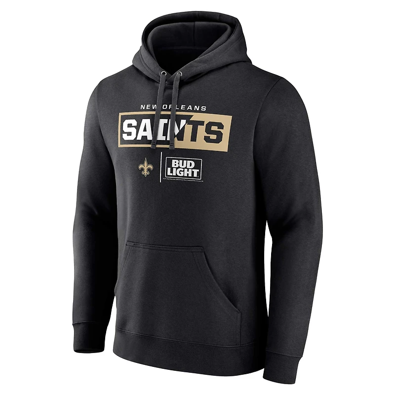 Men's Black New Orleans Saints NFL x Bud Light Pullover Hoodie