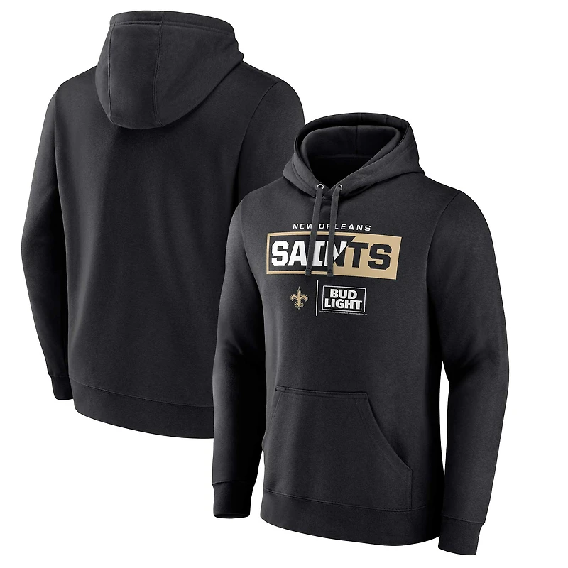 Men's Black New Orleans Saints NFL x Bud Light Pullover Hoodie