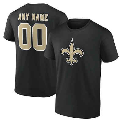 T-shirt blanc authentique pour homme des Saints de la Nouvelle-Orléans, personnalisé avec nom et numéro