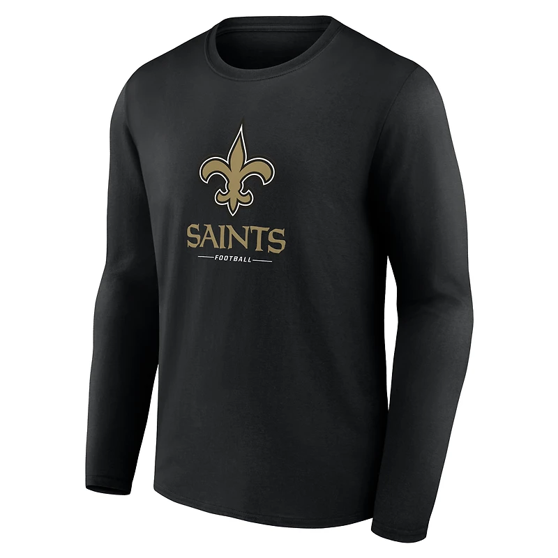 Men's New Orleans Saints Team Lockup Long Sleeve T-Shirt