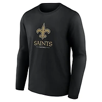 Men's New Orleans Saints Team Lockup Long Sleeve T-Shirt
