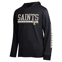 T-shirt à capuche noir Champion New Orleans Saints All Star pour homme