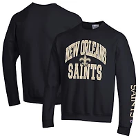 Men's Champion  Black New Orleans Saints Powerblend Fleece Sweatshirt