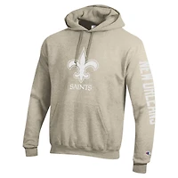 Men's Champion  Oatmeal New Orleans Saints Powerblend Hoodie
