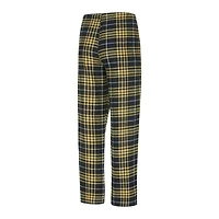 Ensemble de nuit Concepts Sport noir/New Orleans Saints Vector pour homme, haut et pantalon en flanelle