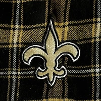Men's Concepts Sport Black/Gold New Orleans Saints Ledger Flannel Boxers