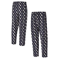 Pantalon en tricot noir Record All Over des New Orleans Saints pour hommes Concepts Sport