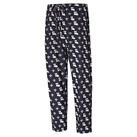 Men's Concepts Sport Black New Orleans Saints Record Allover Print Knit Pants