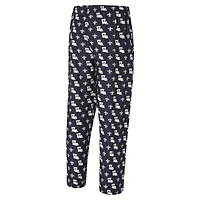 Men's Concepts Sport Black New Orleans Saints Record Allover Print Knit Pants