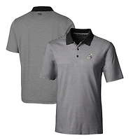 Men's Cutter & Buck Black New Orleans Saints Throwback Logo Big Tall Forge Tonal Stripe Stretch Polo