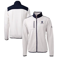 Men's Cutter & Buck Cream New Orleans Saints Big Tall Cascade Eco Sherpa Fleece Full-Zip Jacket