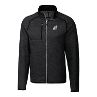 Pull-over zippé en maille pour homme, couleur anthracite chiné, avec logo rétro des Saints de la Nouvelle-Orléans, grandes tailles.