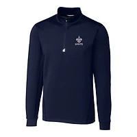 Men's Cutter & Buck Navy New Orleans Saints Big Tall Traverse Stretch Quarter-Zip Pullover Top