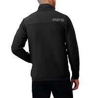 Veste polaire à fermeture éclair intégrale noire blocs de couleurs pour homme Darius Rucker Collection by Fanatics New Orleans Saints