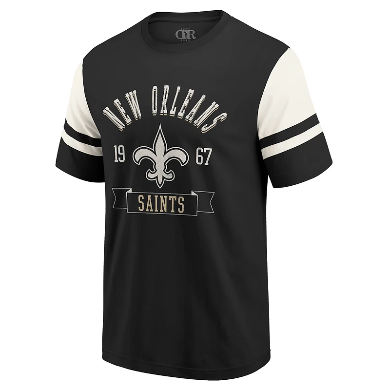 Men's Darius Rucker Collection by Fanatics  Black New Orleans Saints Football T-Shirt