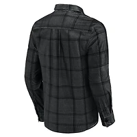 Chemise boutonnée en velours côtelé micro noir à carreaux des Saints de la Nouvelle-Orléans pour homme collection Darius Rucker par Fanatics