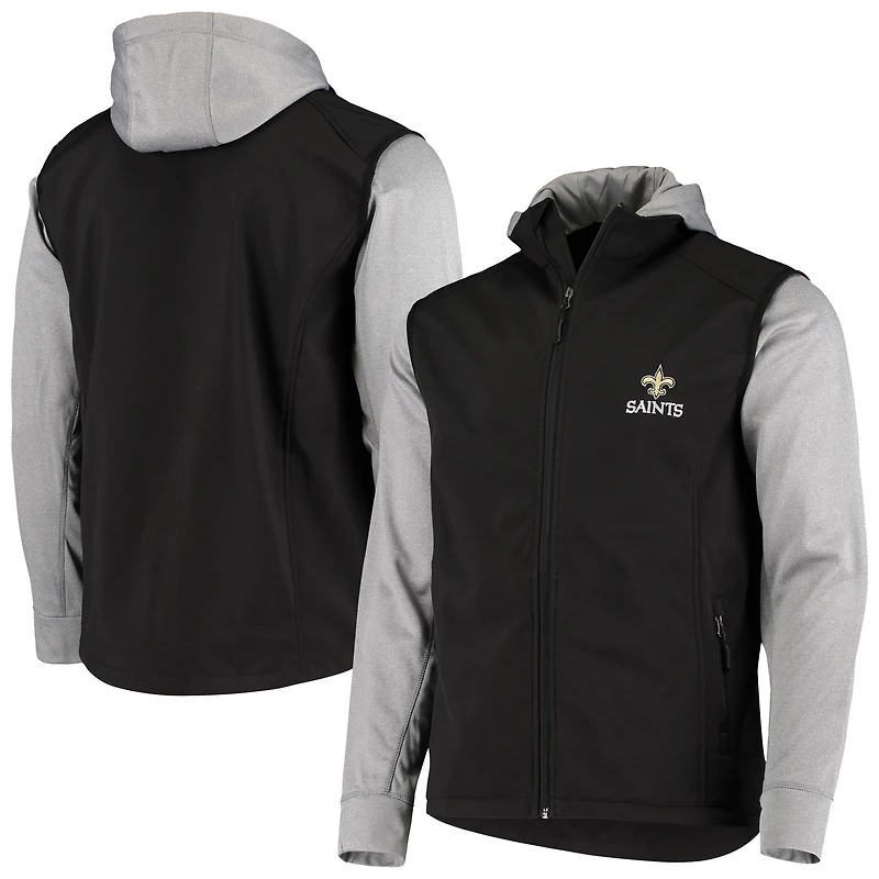 Men's Dunbrooke Black/Gray New Orleans Saints Alpha Full-Zip Jacket