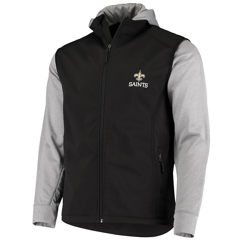 Men's Dunbrooke Black/Gray New Orleans Saints Alpha Full-Zip Jacket