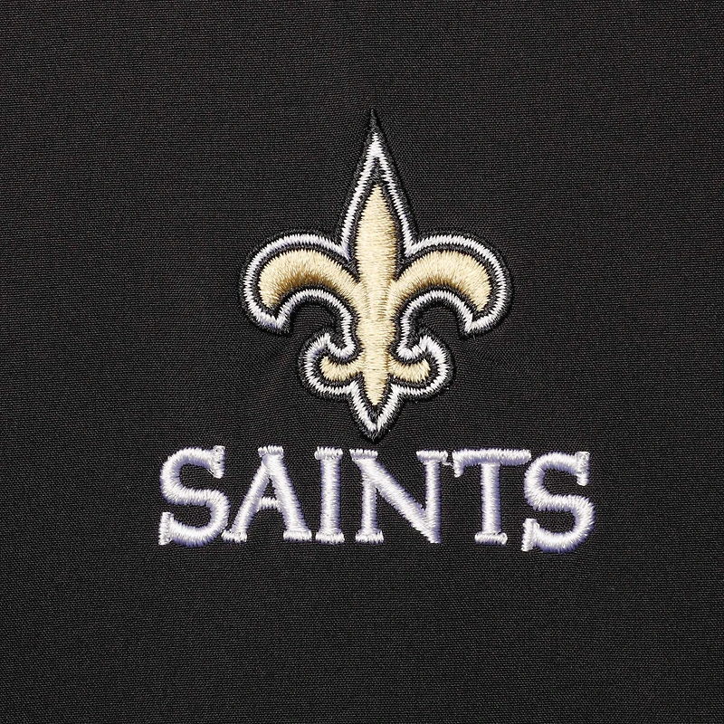 Blouson à glissière intégrale Dunbrooke New Orleans Saints Alpha noir/gris pour hommes