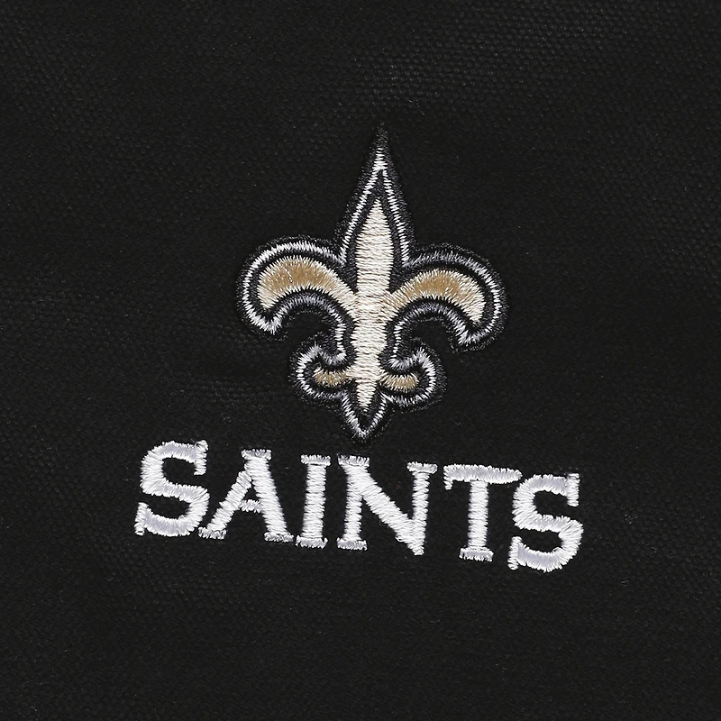 Dunbrooke Black New Orleans Saints Big & Tall Dakota Veste à capuche en toile entièrement zippée pour homme
