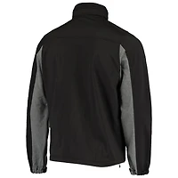 Veste softshell zippée intégrale Dunbrooke Black New Orleans Saints Circle Zephyr pour homme