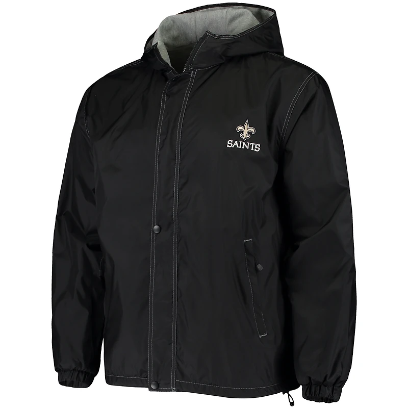 Men's Dunbrooke Black New Orleans Saints Logo Legacy Stadium Full-Zip Jacket