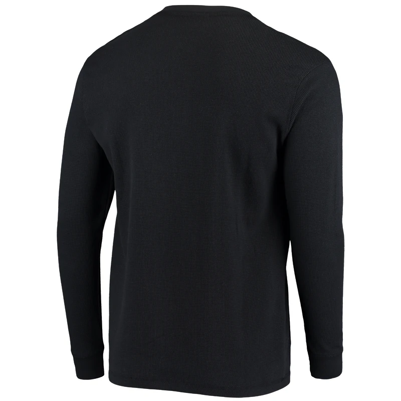 T-shirt thermique à manches longues Dunbrooke noir pour homme, logo des Saints de la Nouvelle-Orléans, style Maverick.