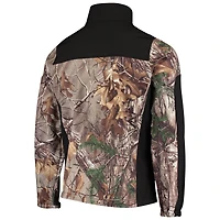 Veste softshell zippée intégrale Dunbrooke Realtree Camo/Noir New Orleans Saints Circle Hunter pour homme