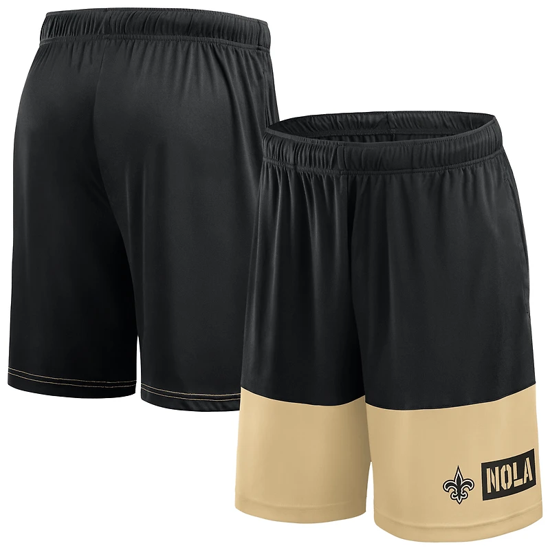 Men's Fanatics Black/Gold New Orleans Saints Big & Tall Best of the Performance Shorts