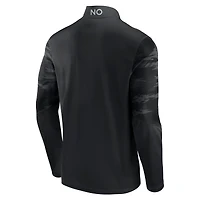 Men's Fanatics Black/Gold New Orleans Saints Defender Quarter-Zip Jacket